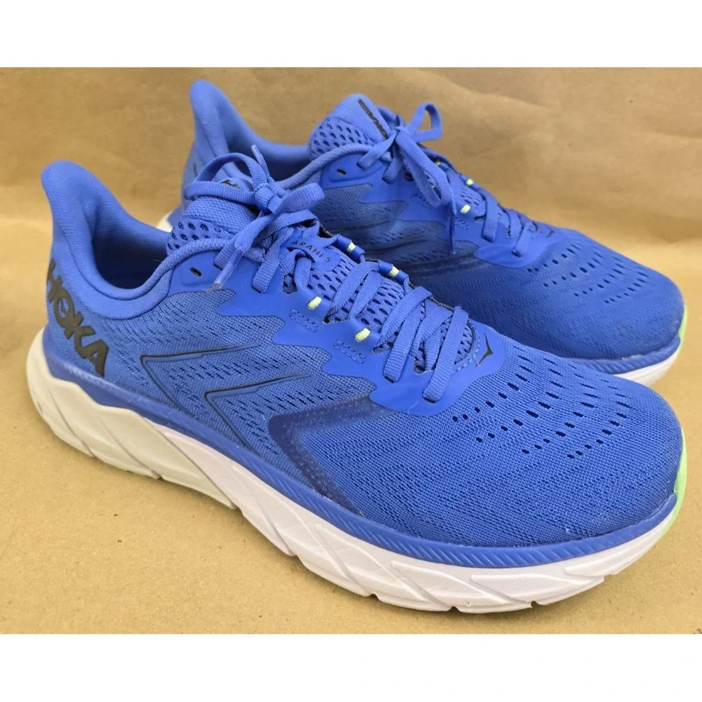 Hoka One One (Sz 10 D)  Men's Arahi 5 Running Shoes Dazzling Blue/Black Lace Up